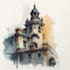 draw handmade watercolor portrait