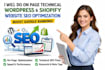 do on page technical wordpress shopify website seo optimization google ranking