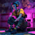 create anime cyberpunk illustration