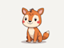 draw a cute cartoon animal character