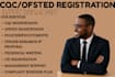 do cqc registration, cic, oftsed registration, win UK tender, register ltd, nhs
