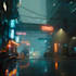 make cyberpunk city illustrations
