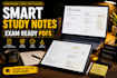 create exam oriented study notes and revision pdfs for your syllabus