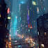 create science fiction city, cyberpunk art