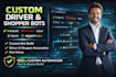 custom instacart bot, uber bot, doordash bot, spark driver bot, amazon flex bot