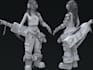 create 3d character optimize for unity, ue5 game, cyborg, blendshape rig,clothes
