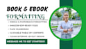 do kindle and paperback book formatting, interior layout design, clickable toc