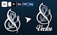 manually vector trace your logo or image to high resolution in 3 hours