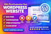 do wordpress website changes, fixes, customisation and edits