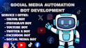 create tiktok bot, youtube bot, instagram bot, twitter x bot, facebook bot