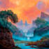 do fantasy background and landscape