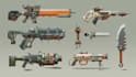 create weapon design and illustration