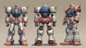 create retro mecha or scifi gundam art