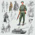 draw military themed illustrations