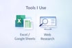 accurate data entry, web research, copy paste and excel work