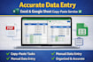 accurate and professional data entry with expert spreadsheet management