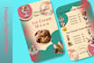 create restaurant food menu, food flyer, digital menu board