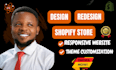 design, redesign shopify ecommerce store shopify website ecommerce development