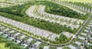 3d master plan visualization,residential site plan render,community housing plan