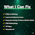 fix HTML CSS bugs and website layout issues