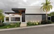 visualize architectural luxury house,modern facade render,front elevation design