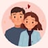 draw a cute simple couple portrait for your valentine gift
