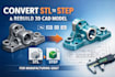 convert stl to step and rebuild editable 3d cad model for manufacturing