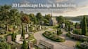 do 3d landscape design, cemetery, graveyard and site plan rendering