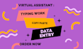 do fastest data entry in one day and internet resercher
