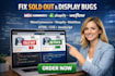 fix woocommerce shopify sold out display HTML CSS javascript webflow bugs issues