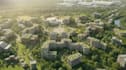 redesign 3d urban master plan, urban building structure, town house development