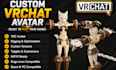 create custom vrchat avatar, furry avatar,3d vtuber or vroid model