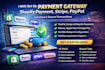 setup payment gateway, shopify payment, stripe and paypal