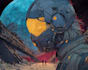 illustrate cinematic sci fi characters and futuristic scenes