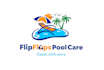 do unique swimming pool, pool cleaning, pool service logo design