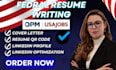 write a usajobs federal resume ats optimized executive government resume