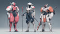 draw amazing character mecha robot illustration
