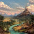 do stunning fantasy landscape, background illustration
