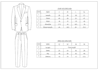 make accurate suit tech pack with measurements specs and construction detail
