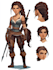 do 2d character design, 2d game character, concept