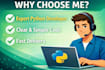 solve python programming assignments and tasks