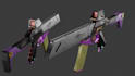 create game ready sci fi weapons 3d models hard surface prop