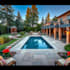 design landscape, terrace, backyard, pool, and patio