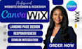 create canva website design landing page design wix website design wix redesign