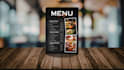 design a modern restaurant menu and food flyer