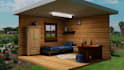 make a complete 3d bedroom set with furniture and props