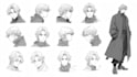 draw anime character design sheet