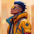 make cyberpunk character art