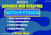 do web scraping, data extraction and automation using python
