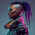 make a cyberpunk character art
